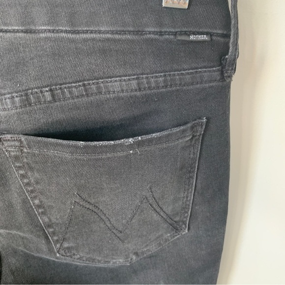 Mother Looker Zip Fray Light Black Jeans Size 27 - Picture 4 of 8